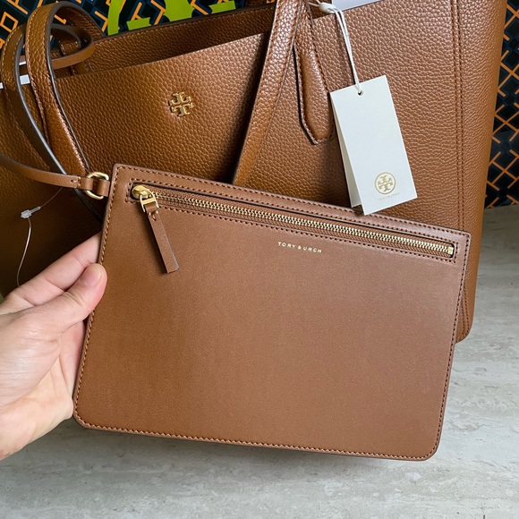 New , tory burch large blake tote & clutch - Picture 8 of 15
